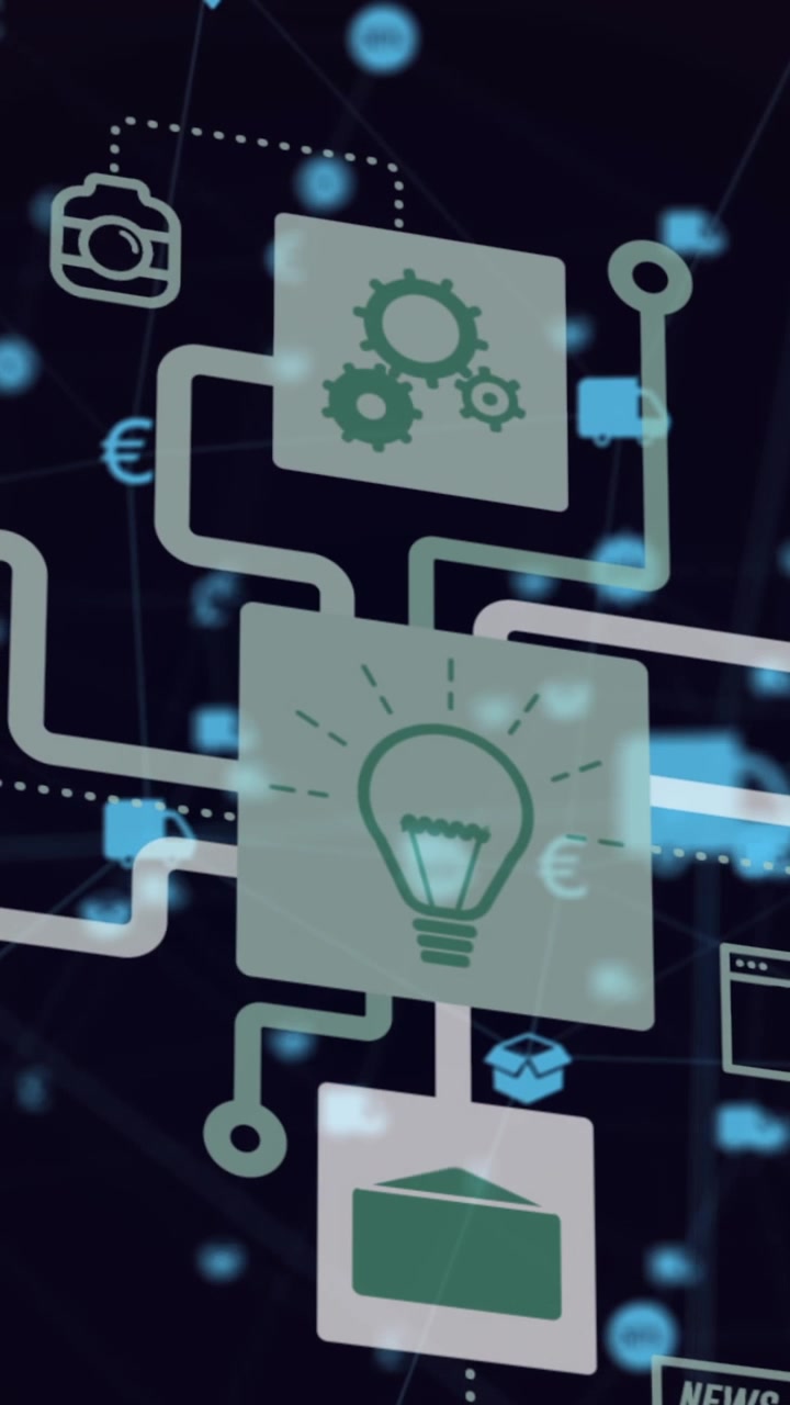 Conceptual Animation of Business Process, Idea, Production, and Sales Workflow