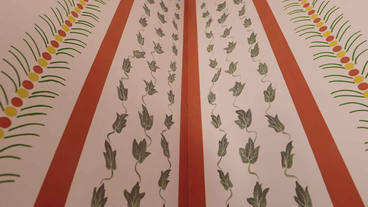 Ornate Painted Wall Corner Detail