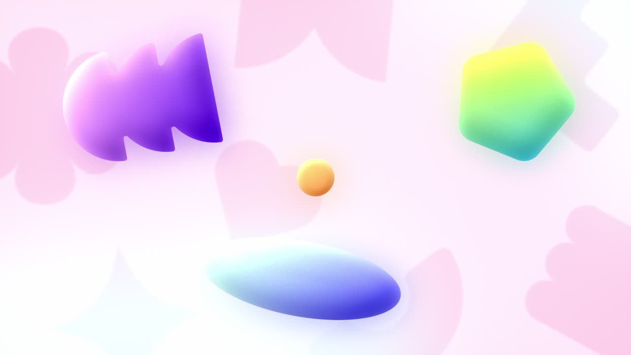 Abstract Soft Shapes Flowing