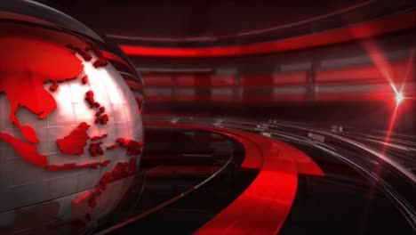 3d digital world map news intro background