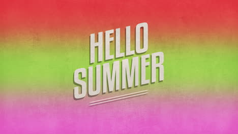hello verano en la textura grunge