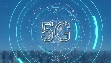 5-G-Werden-Auf-Einem-Rotierenden-Globus-Angezeigt