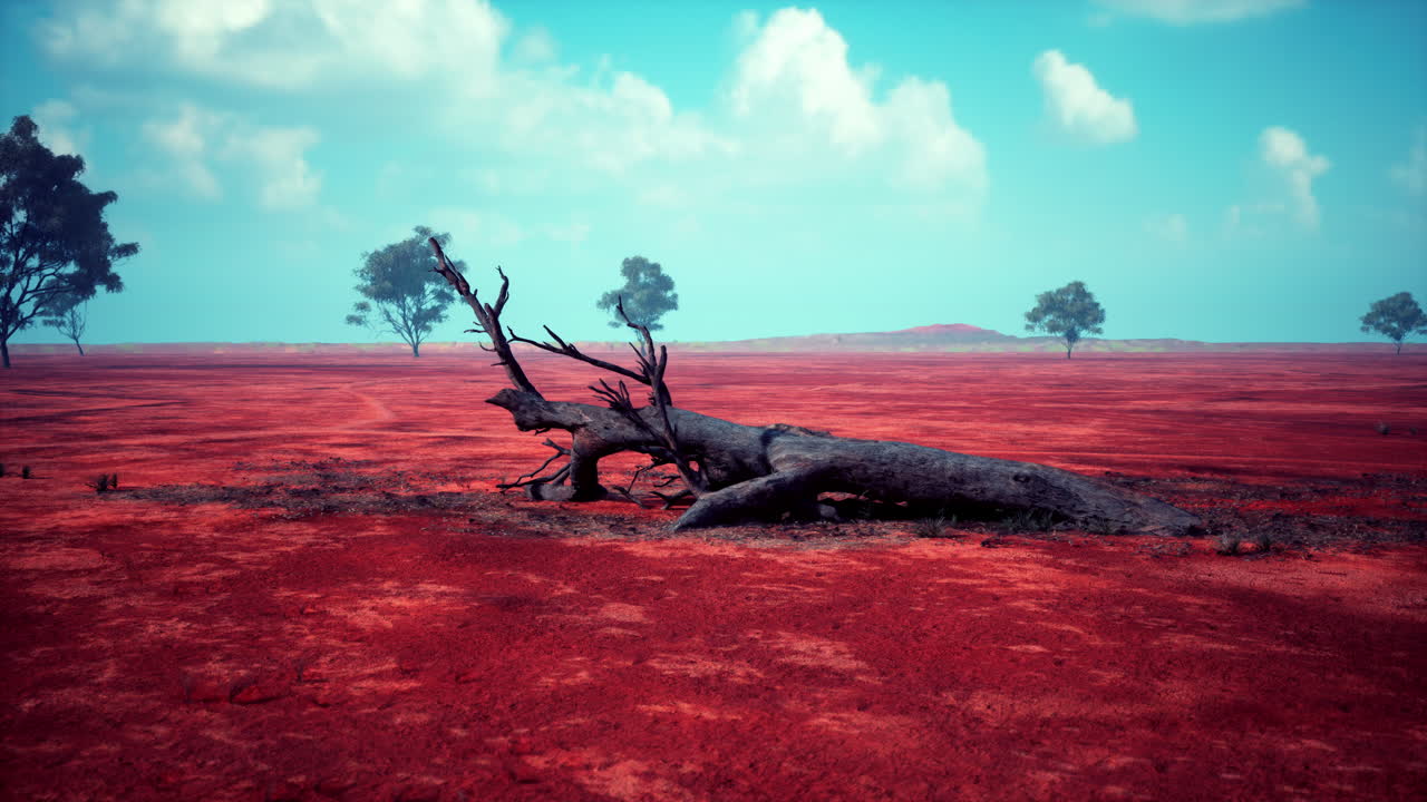 árbol muerto en un paisaje desértico