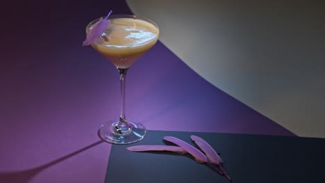 purple feather cocktail