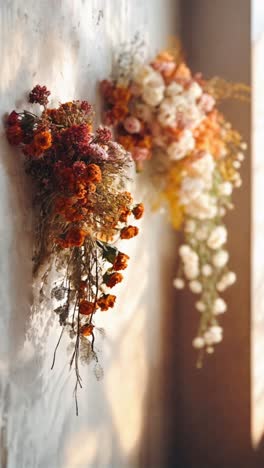 dried flower wall decor