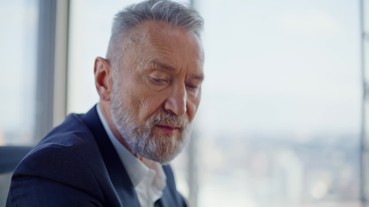 Lawyer hands writing notebook at office closeup. Gray-haired businessman working