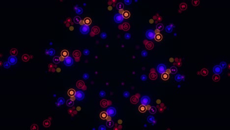abstract neon mandala visual art