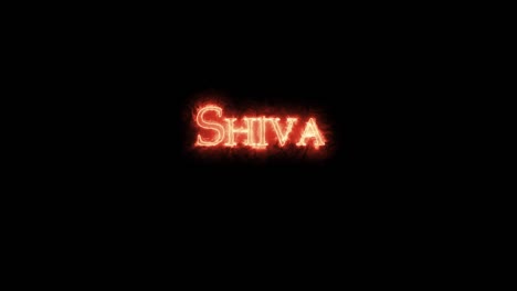 shiva written with fire. loop