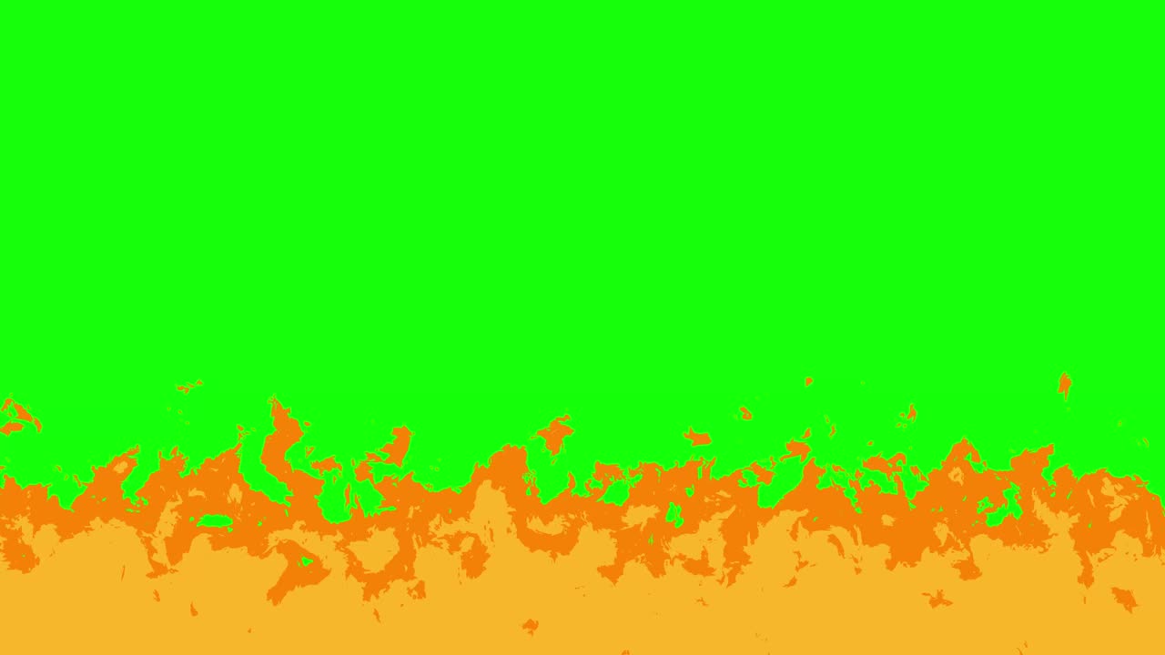 fondo con efecto de llama al estilo de dibujos animados, fondo verde