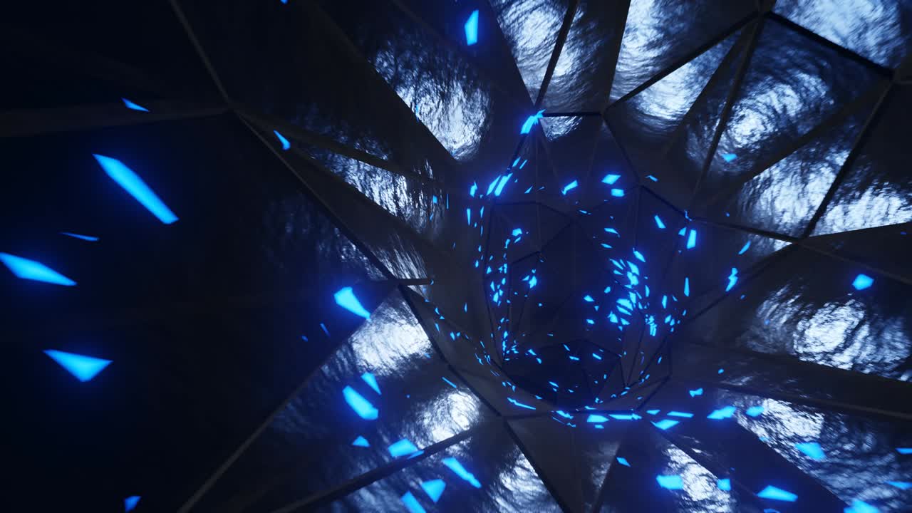 vuelo en el túnel abstracto futurista