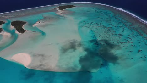 cook islands - one foot island pan video at 500 meters altitude