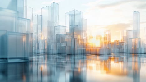 glass city sunset