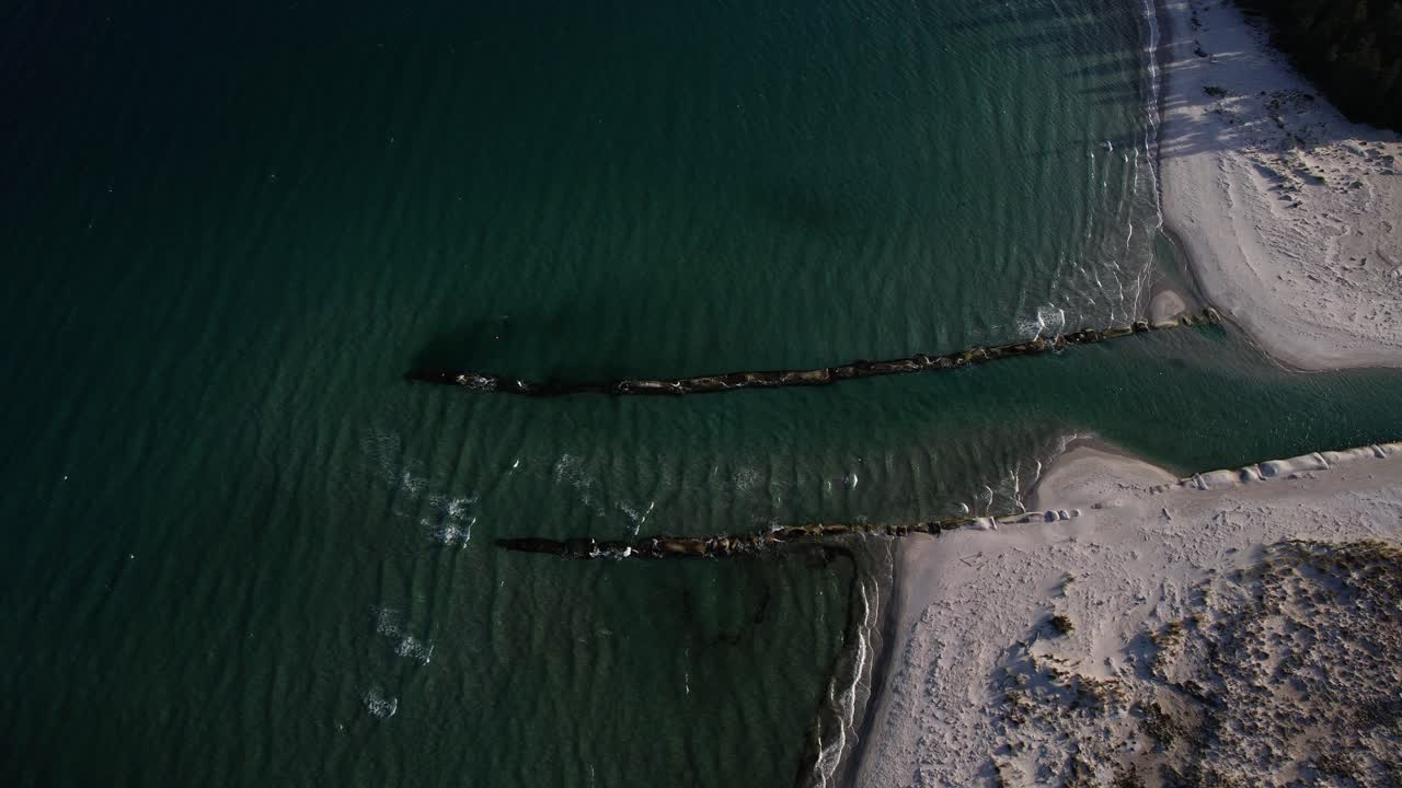 Orford Passage In Orford, Tasmania, Australia - Aerial Top Down