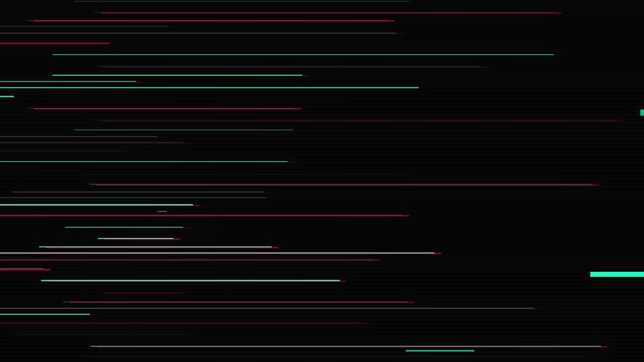 Sfondo animato astratto con linee di glitch orizzontali