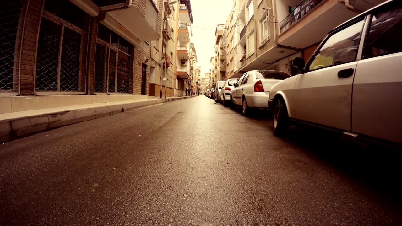 주거 지역 넓은 거리 차량 주차장 안카라