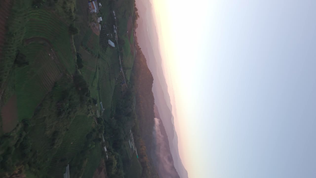 Aerial View of Chiang Mai Valley with Mountains, Farmland, Rural Villages and Lush Green Landscape in Northern Thailand (2)