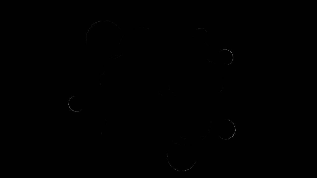 las flores abstractas florecen y se desvanecen en una secuencia dinámica.