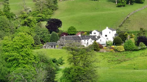 Lake District birdseye look of the cottages in England