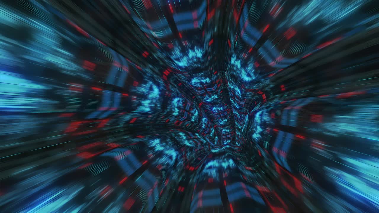 el bucle de animación del túnel futurista