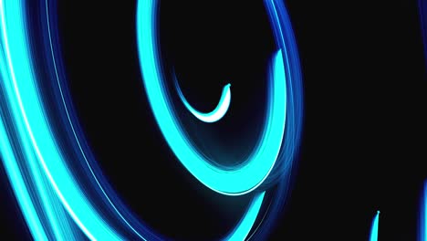 líneas de brillo giratorias en espiral abstractas, fondo generado por computadora, fondo de renderización 3d