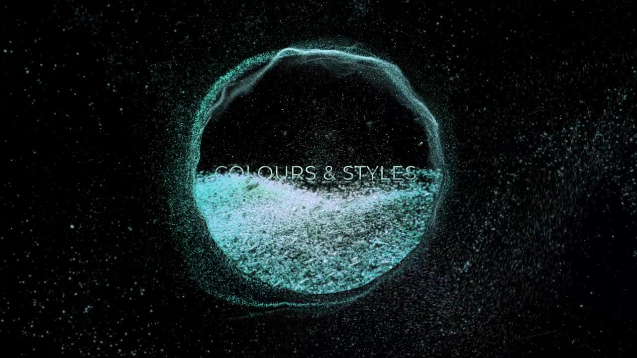 Abstract Particle Ring Animation with Glowing Effects