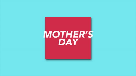 vibrant red mothers day banner shines on blue background