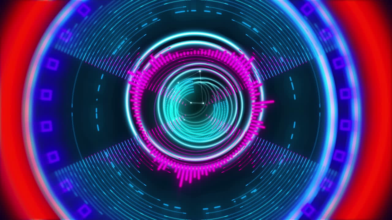 círculos y formas de colores que se mueven y giran