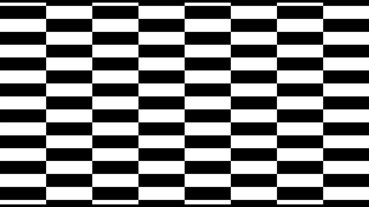 Black and white pattern checkers vertical. Future geometric patterns motion background