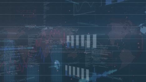 animación del procesamiento de datos sobre puntos