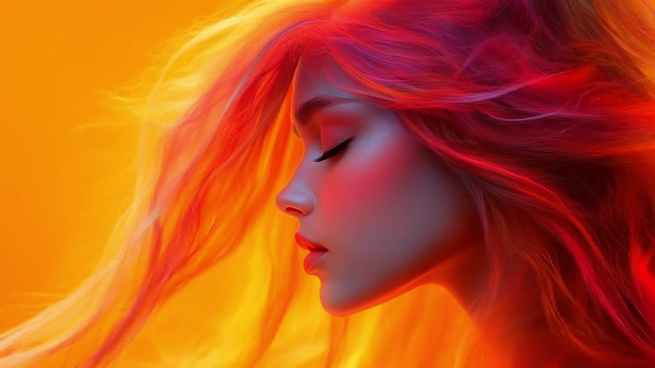 Beautiful Woman with Vibrant Pink Hair