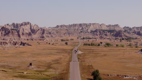 scenic road through the badlands national park
