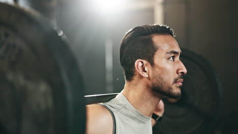 man at gym, weight lifting