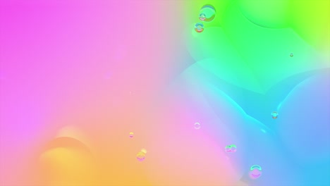 gotas de prisma abstractas que fluyen sobre un fondo de gradiente vibrante líquido