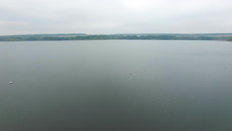 Aerial view of river. Aerial view of small river and green land