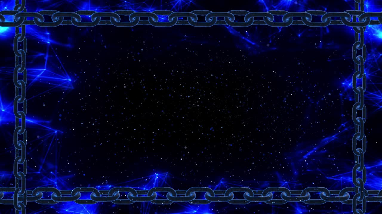 홀로그램 블록 체인 링크 기술 루프 애니메이션