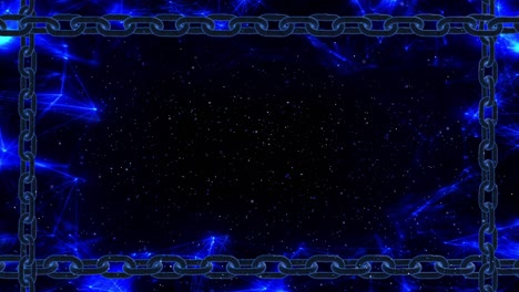animación de bucle de tecnología de enlace de cadena de bloques de hologramas