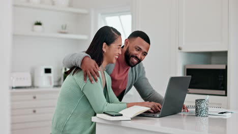 Laptop,-budget-or-planning-for-happy-couple