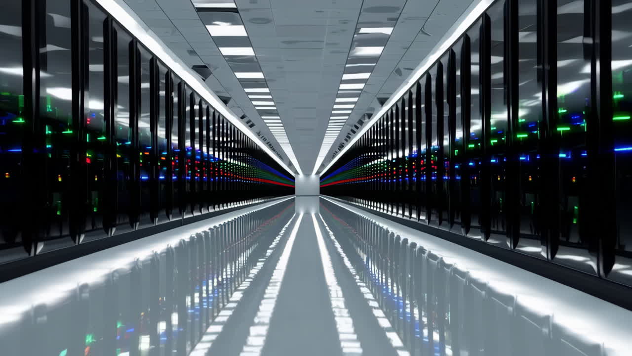 Modern Data Center Interior