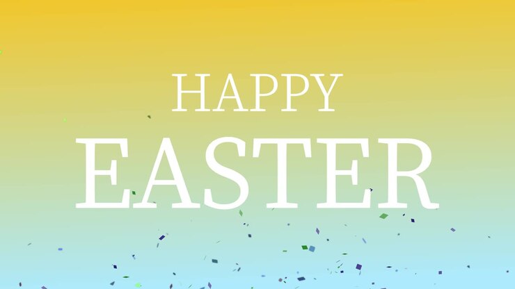 Happy Easter event text animation motion graphics