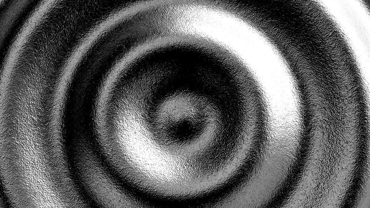 움직이는 금속 원 루프 추상적인 디지털 애니메이션과 이동된 소음