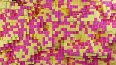 patrón cúbico abstracto rosa y amarillo