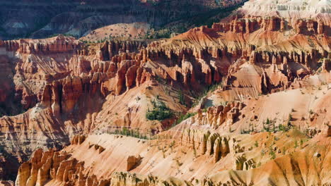 aerial view overlooking shapes of the claron formation