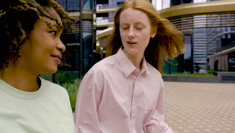 two friends talking after a protest 2