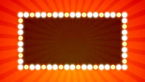light bulb on bright orange boom background.