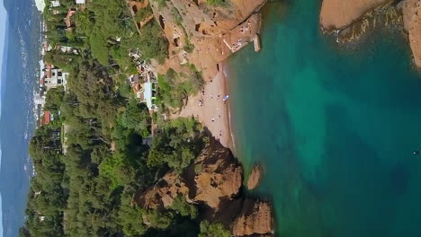 Vertical-aerial-pullout-of-beautiful-inlet-near-La-Ciotat-on-Mediterranean-Sea