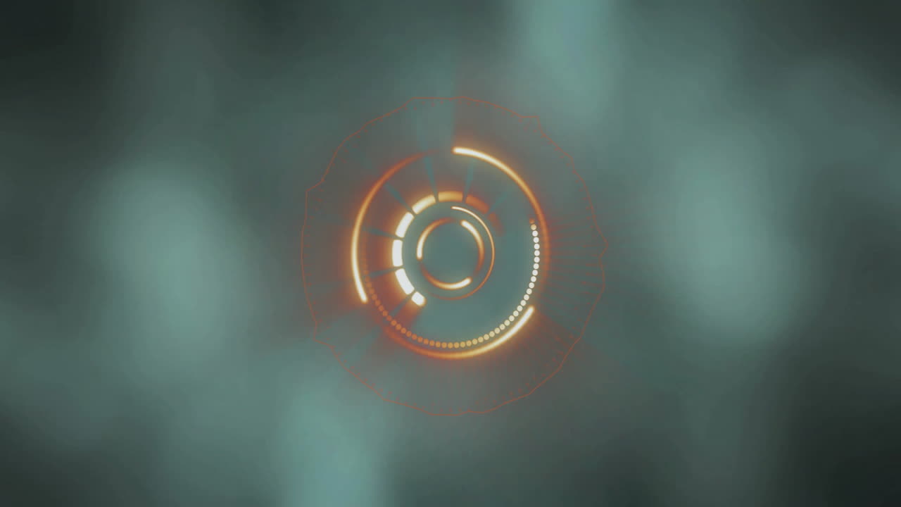 animación de escaneo de alcance y procesamiento de datos sobre fondo negro