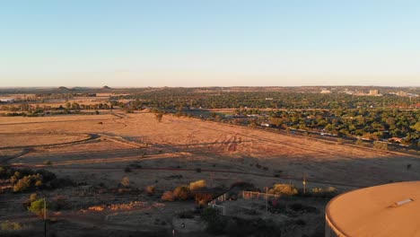 drone field fly over sunny day