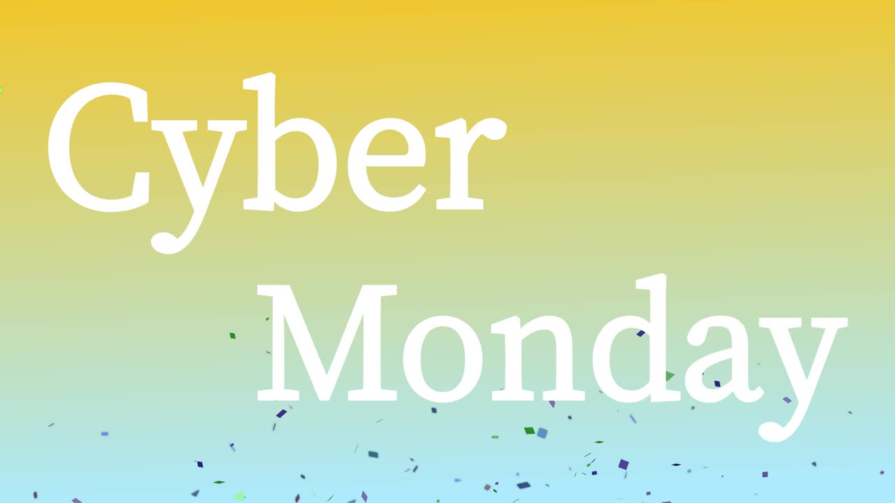 사이버 월요일 판매 이벤트 텍스트 애니메이션 모션 그래픽