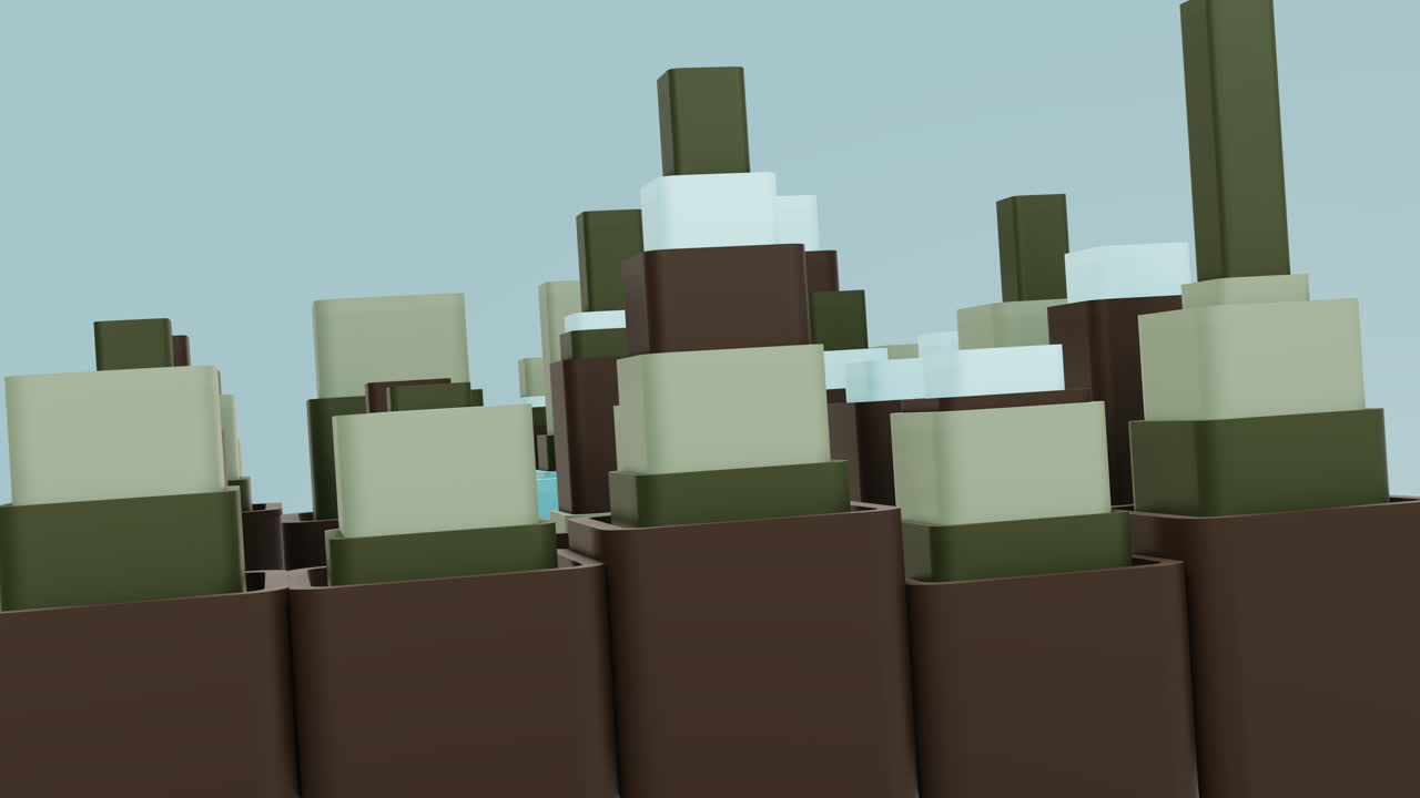 Abstract Geometric Cityscape