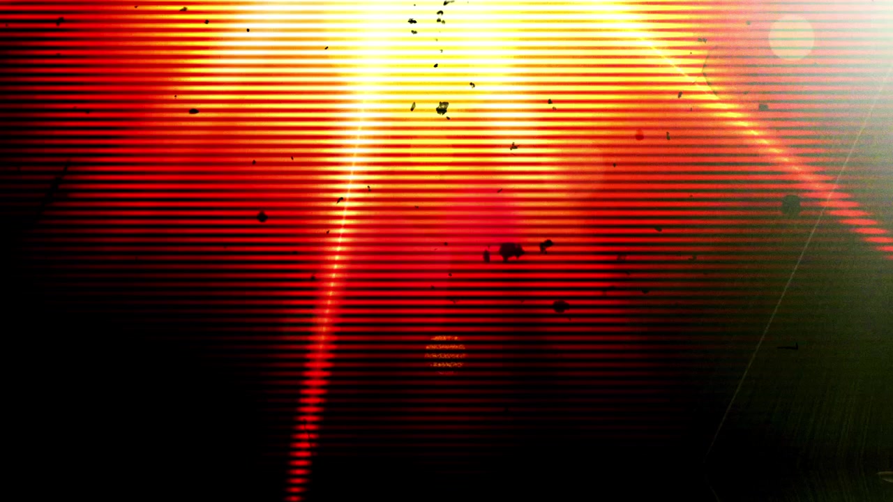 Dynamic Red and Yellow Light Leak Transition with Film Scratches